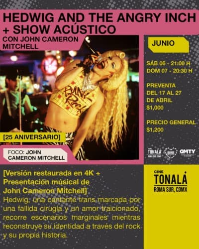 FOCO EN JOHN CAMERON MITCHELL: HEDWIG AND THE ANGRY INCH + SHOW ACÚSTICO CON JCM